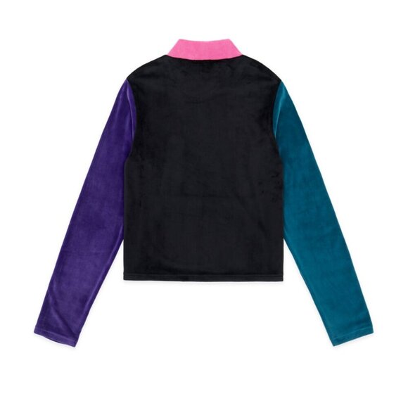 Teddy Fresh Velour Color Block Mockneck Turtleneck Streetwear Y2K Retro 90s M - Picture 5 of 9